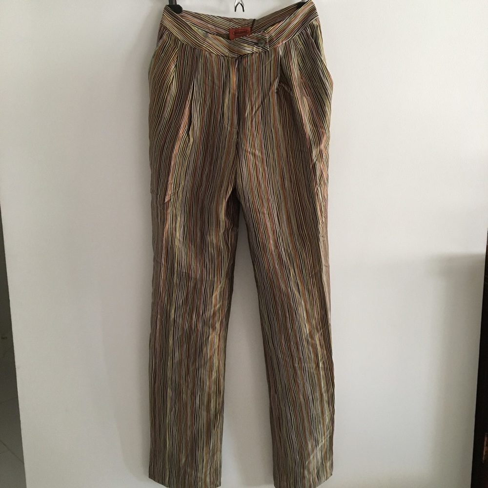 HP🎉🇮🇹 Authentic Missoni multi striped Silk trousers - Picture 3 of 8